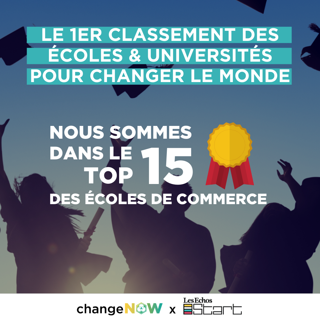 L'ESC Clermont BS dans le TOP 15 des écoles pour changer le monde